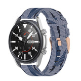 Woven Nylon Textured Strap, Size: Free Size 22mm, For Galaxy Watch 3 45mm