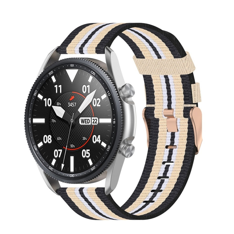 Woven Nylon Textured Strap, Size: Free Size 22mm, For Galaxy Watch 3 45mm