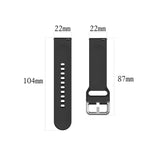 Silicone Solid Color Silver Buckle Strap, Size: 22mm, For Xiaomi Haylou Solar LS05