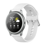 Silicone Solid Color Silver Buckle Strap, Size: 22mm, For Xiaomi Haylou Solar LS05