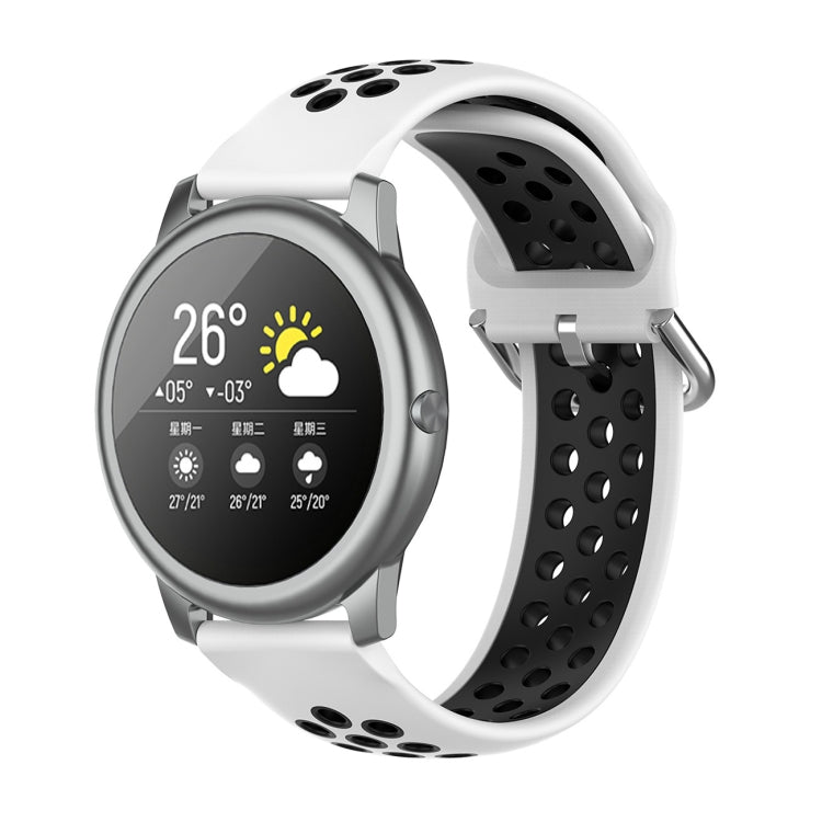 Silicone Sports Two-tone Strap, Size: 22mm, For Xiaomi Haylou Solar LS05