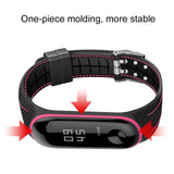 For Xiaomi Mi Band 4 / 3 Silicone Two-color Thread Replacement Strap Watchband, Bamboo Joint Texture
