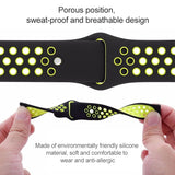 For Smasung Gear S4 Active 22mm Two-color Silicone Replacement Strap Watchband