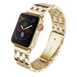 Stainless Steel + Resin Watch Wrist Strap, For Apple Watch 5 & 4 44mm / 3 & 2 & 1 42mm, For Apple Watch Series 8&7 41mm / SE 2&6&SE&5&4 40mm / 3&2&1 38mm, For Apple Watch Series 7 41mm / 6 & SE & 5 & 4 40mm / 3 & 2 & 1 38mm