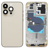 For iPhone 14 Pro Max Battery Back Cover with Power + Volume Flex Cable + Wireless Charging Module, China Version, CE EU Version, US Version