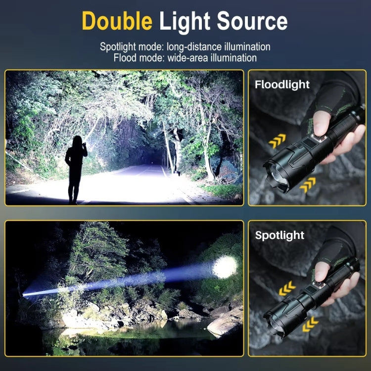 S2301 30W White Laser Wick 1000LM Telescopic Zoom LED Flashlight, S2301