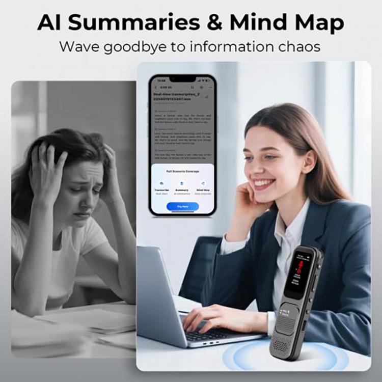 S2 Smart Noise Reduction Convenient Voice Recorder, 64GB