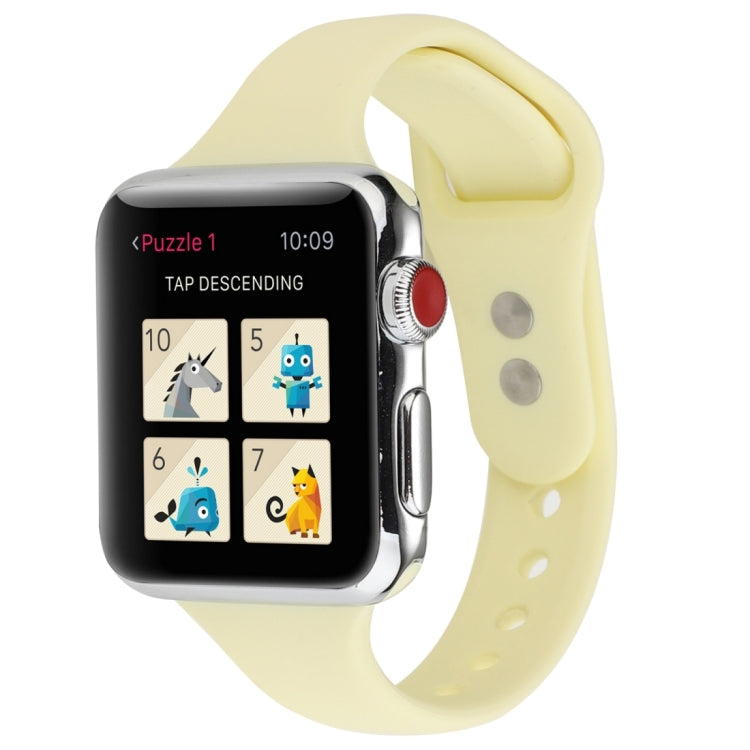 Thin Silicone Double Buckle Replacement Wrist Strap, For Apple Watch 5 & 4 44mm / 3 & 2 & 1 42mm