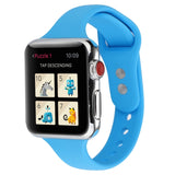 Thin Silicone Double Buckle Replacement Wrist Strap, For Apple Watch 5 & 4 44mm / 3 & 2 & 1 42mm