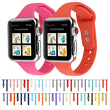 Thin Silicone Double Buckle Replacement Wrist Strap, For Apple Watch 5 & 4 44mm / 3 & 2 & 1 42mm