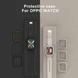 For OPPO Watch 46mm Smart Watch TPU Protective Case, Black+Yellow