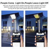 Solar Street Light with V380 4G WiFi 10X Dual-lens Monitoring HD Camera, No SD Card, 64GB SD Card, 128GB SD Card