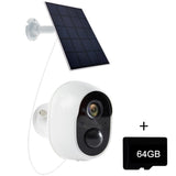 Graffit Version Home Ultra-HD Solar Panel Wireless WiFi Surveillance Camera, Without Memory, 32GB, 64GB, 128GB 64GB EU Plug