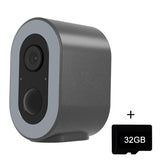WiFi Tuya Smart Version HD Low Power Consumption Battery Camera, EU Plug, Without Memory, 32GB, 64GB, 128GB 32GB Grey