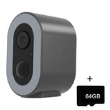 WiFi Tuya Smart Version HD Low Power Consumption Battery Camera, EU Plug, Without Memory, 32GB, 64GB, 128GB 64GB Grey