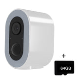 WiFi Tuya Smart Version HD Low Power Consumption Battery Camera, EU Plug, Without Memory, 32GB, 64GB, 128GB 64GB White