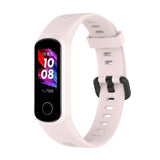 Metal Buckle Silicone Strap, Size: Free Size, For Huawei Honor Band 5i / Band 4