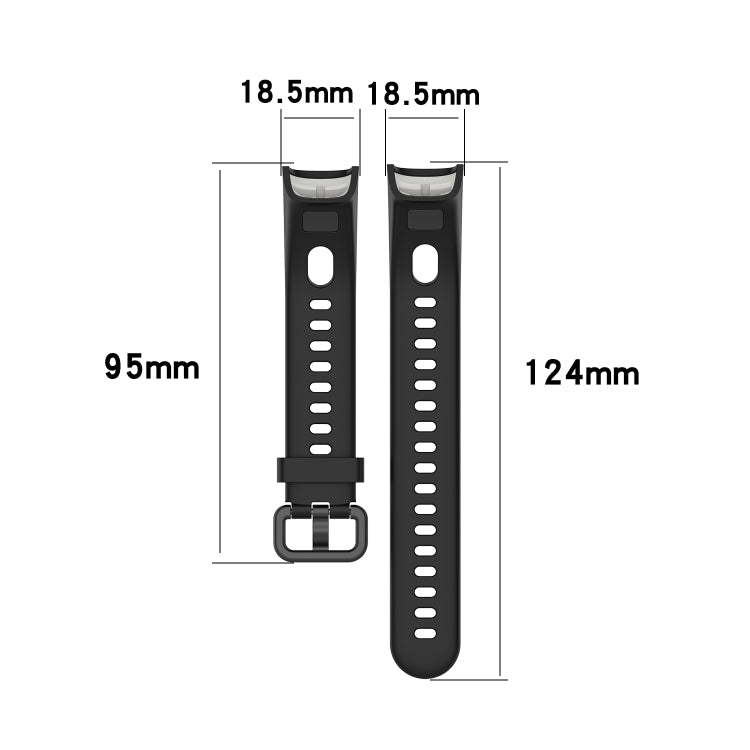 Metal Buckle Silicone Strap, Size: Free Size, For Huawei Honor Band 5i / Band 4