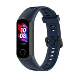 Metal Buckle Silicone Strap, Size: Free Size, For Huawei Honor Band 5i / Band 4