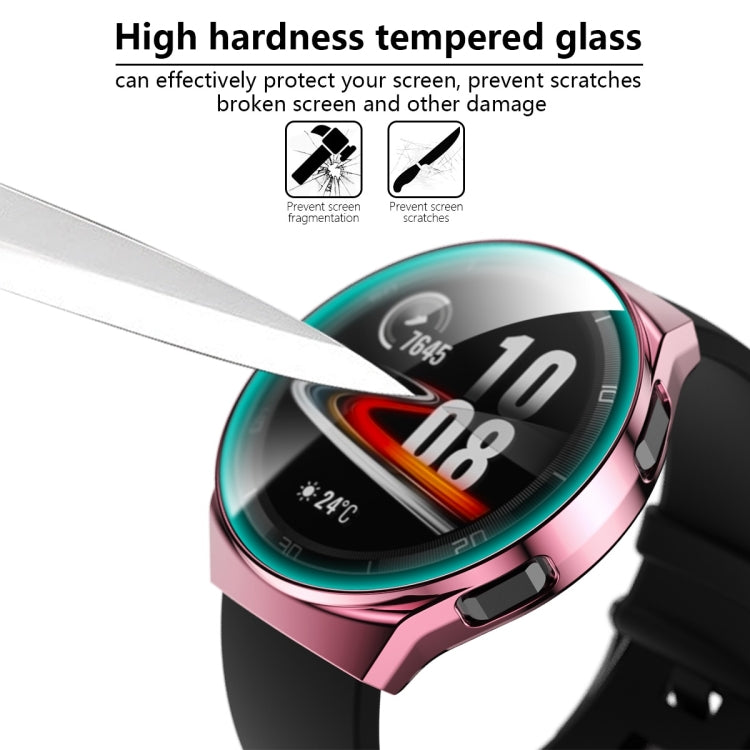 2 in 1 Tempered Glass Screen Protector + Fully Plating PC Case, For Huawei Watch GT2e