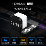 H96Max 8K UHD Android 14 Smart TV Box with Remote Control, Allwinner H728 Octa-Core, 2GB+16GB, 4GB+32GB, 4GB+128GB