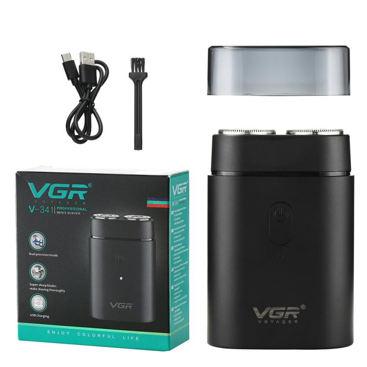 VGR V-341 Rotating 2 Cuttter Head Portable Electric Shaver, V-341