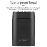 VGR V-341 Rotating 2 Cuttter Head Portable Electric Shaver, V-341