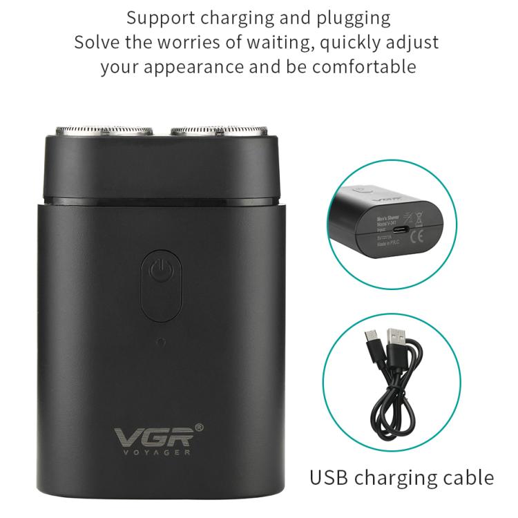 VGR V-341 Rotating 2 Cuttter Head Portable Electric Shaver, V-341
