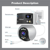 SriHome SH055B 8MP HD Multi-lens Super Wide Angle Panoramic PTZ Dome Camera, SH055B