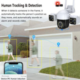 QX155 6MP Triple Camera WiFi Version Supports Humanoid Detection, EU Plug, US Plug, UK Plug, AU Plug