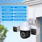 QX155 6MP Triple Camera WiFi Version Supports Humanoid Detection, EU Plug, US Plug, UK Plug, AU Plug