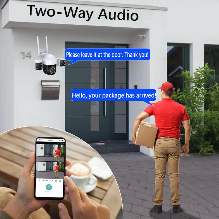 QX155 6MP Triple Camera WiFi Version Supports Humanoid Detection, EU Plug, US Plug, UK Plug, AU Plug