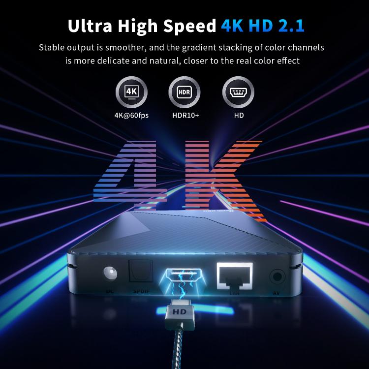 X88 Pro X5M Android 14.0 Smart TV Box, S905X5M 2.0GHz 64-bit Quad-core Cortex-A55