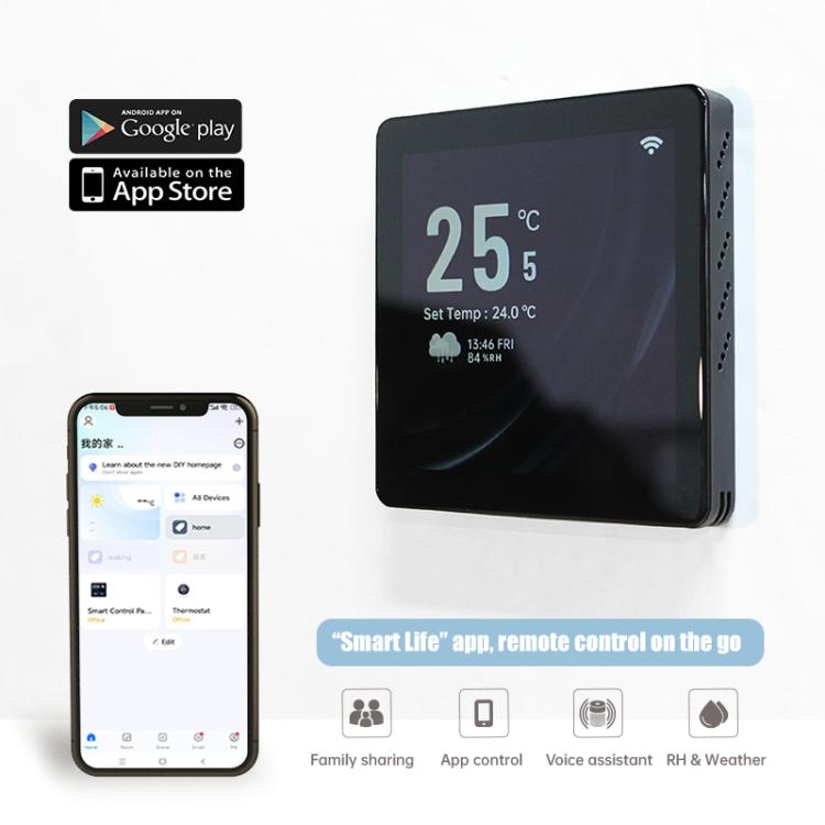 4 inch Screen Smart Thermostat, BHT-2005GA Water Heating, BHT-2005GB Electric Heating, BHT-2005GC Boiler Heating, BHT-2005GALW Water Heating WiFi, BHT-2005GBLW Electric Heating WiFi, BHT-2005GCLW Boiler Heating WiFi