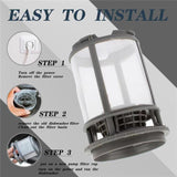 Dishwasher Pump Filter Cup for Whirlpool Kenmore W10872845, Filter Cup