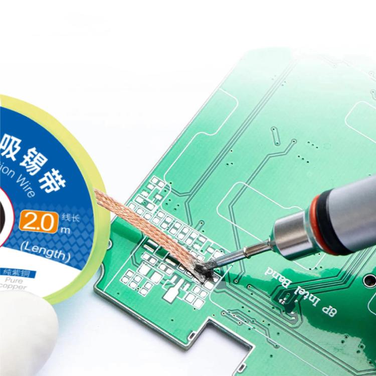 Strong Tin Absorption Wire, 1520(1.5mm x 2m), 2020(2.0mm x 2m), 2520(2.5mm x 2m), 3020(3.0mm x 2m), 3520(3.5mm x 2m)