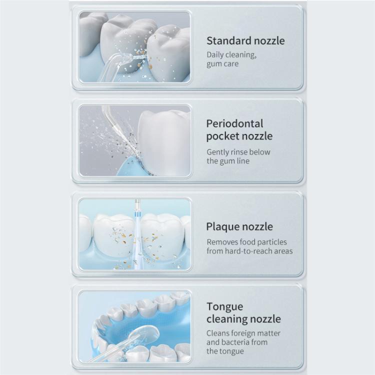 WF-B309 Retractable Electric Water Flosser Portable Oral Irrigator, 190ml Water Tank, WF-B309