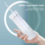 WF-B309 Retractable Electric Water Flosser Portable Oral Irrigator, 190ml Water Tank, WF-B309