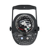 3-in-1 RGB Laser Light LED Stage Voice Control Magic Ball Lamp, No Remote Control, With Remote Control