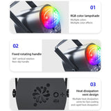 3-in-1 RGB Laser Light LED Stage Voice Control Magic Ball Lamp, No Remote Control, With Remote Control