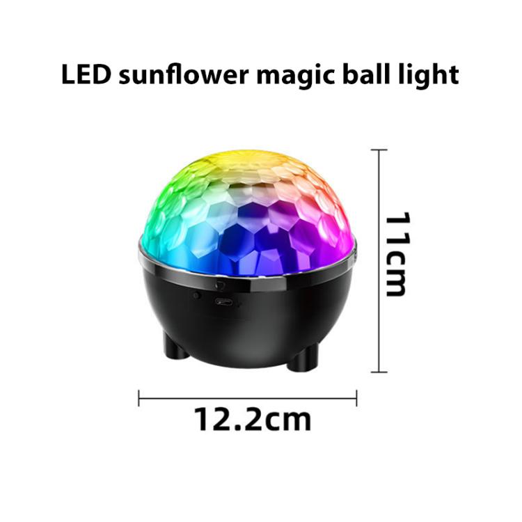 Sunflower Magic Ball Light LED RGB Rotating Stage Lamp, Voice Control, Remote Control