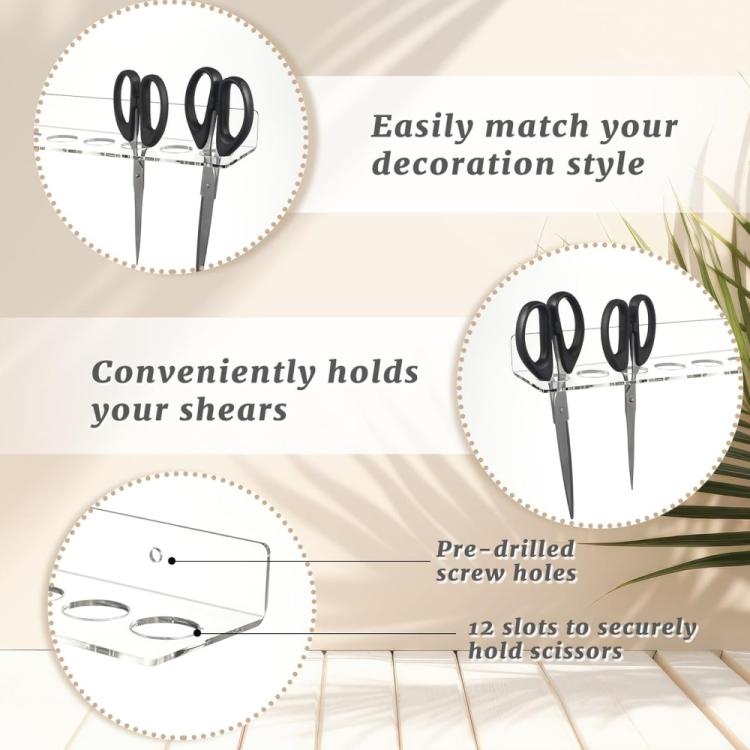 YX162 Acrylic Scissors Wall Mount Bracket, YX162