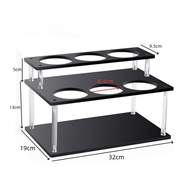 YX164 Acrylic 2 Tier Coffee Syrups Bottle Rack Organizer, YX164