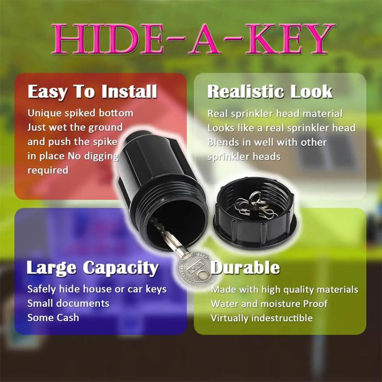 Garden Water Nozzle Key Storage Box Sprinkler Key Hider, Sprinkler Key Hider