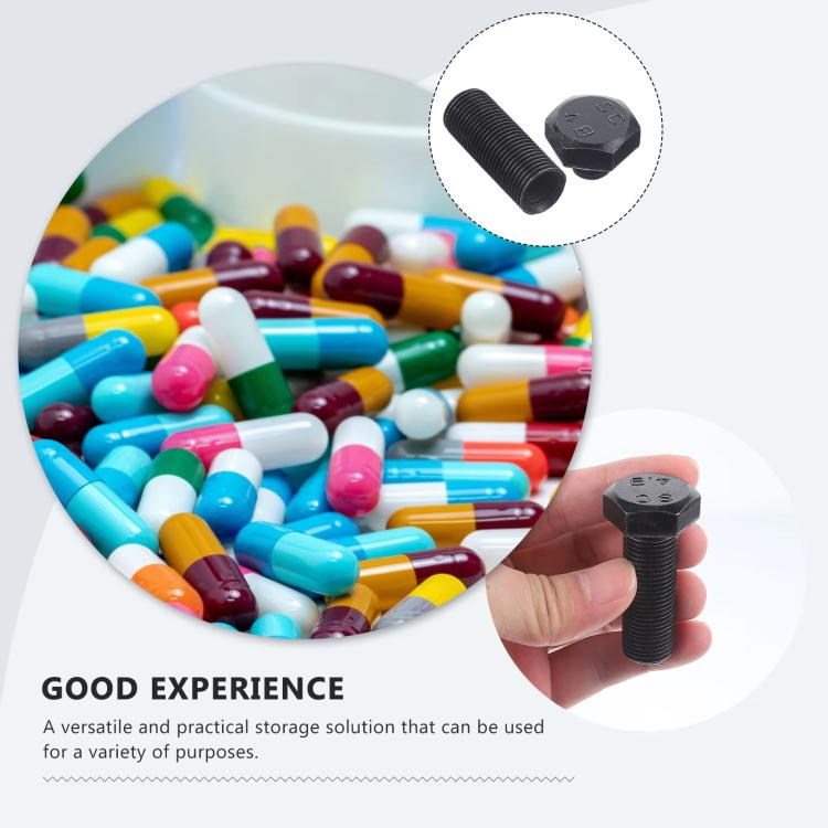 Portable Hexagonal Screw Medicine Storage Tank Pill Storage Box, Hexagonal Screw Pill Storage Tank