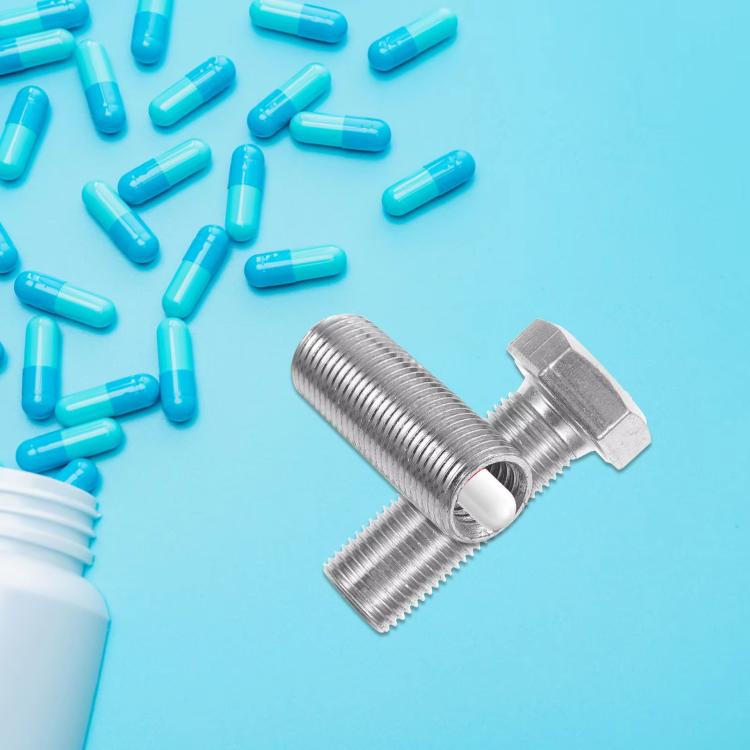 Portable Hexagonal Screw Medicine Storage Tank Pill Storage Box, Hexagonal Screw Pill Storage Tank