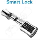 Office Home Fingerprint Password Smart Lock Cylinder, 30+30mm, 35+35mm, 40+40mm, 75+40mm