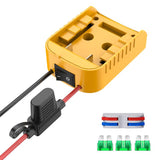 For DeWALT DCB Series 18V / 20V Lithium Battery DIY With Cable And Switch Adapter External Power Adapter Connector