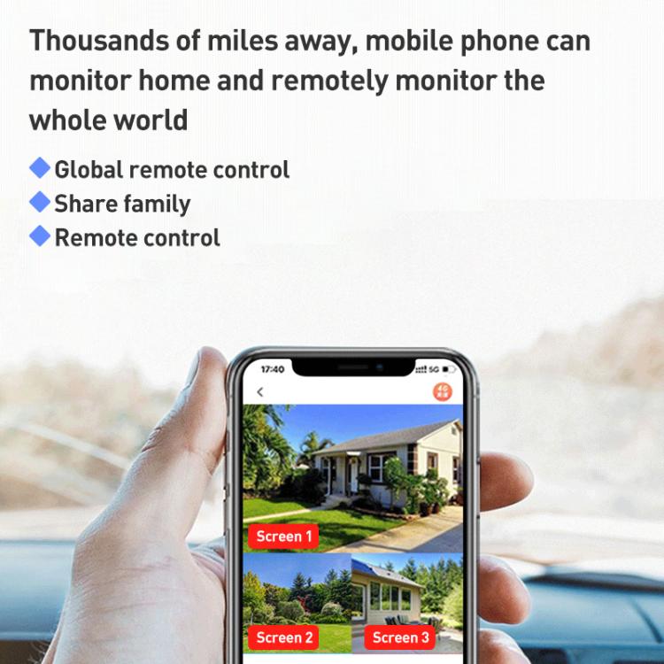 VTS02 4MP Multi-lens Panoramic Solar Surveillance PTZ Dome Camera, Southeast Asia WiFi, Southeast Asia 4G, Southeast Asia 4G-AOV, European 4G