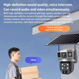 VTS02 4MP Multi-lens Panoramic Solar Surveillance PTZ Dome Camera, Southeast Asia WiFi, Southeast Asia 4G, Southeast Asia 4G-AOV, European 4G